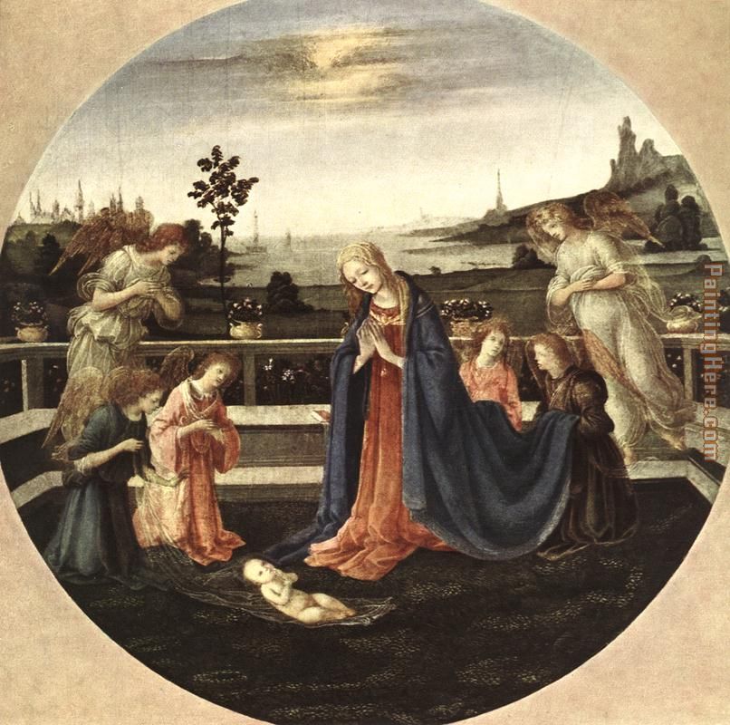 Adoration of the Child painting - Filippino Lippi Adoration of the Child art painting